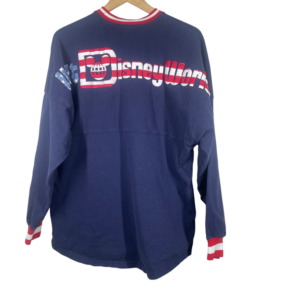 Disney Parks Spirit Jersey Walt Disney World Americana Mickey Navy Blue Medium
